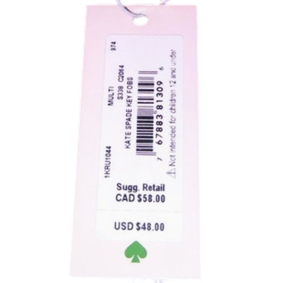 NWT kate spade Limited Edition Rainbow Spade Tag - Picture 7 of 9